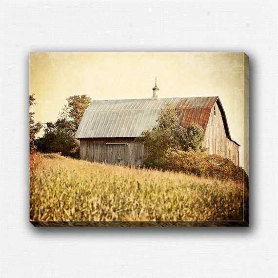 Canvas Wall Art Large Canvas Decor Barn by LisaRussoFineArt