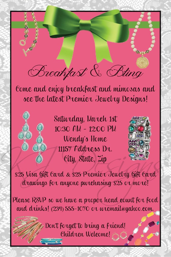 Jewelry Party Invitation 1