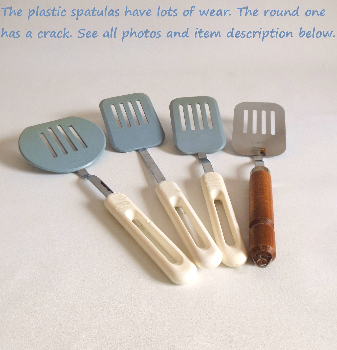 Bonny Spatula 1980s Vintage Kitchen Utensil Wood Handle Metal