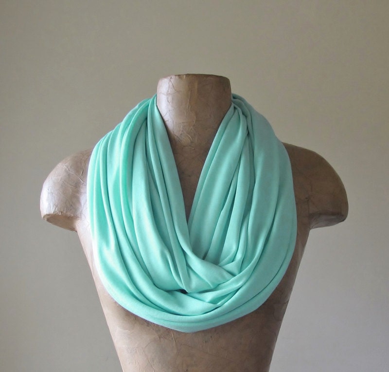 MINT Circle Scarf Jersey Loop Scarf Super Lightweight by EcoShag