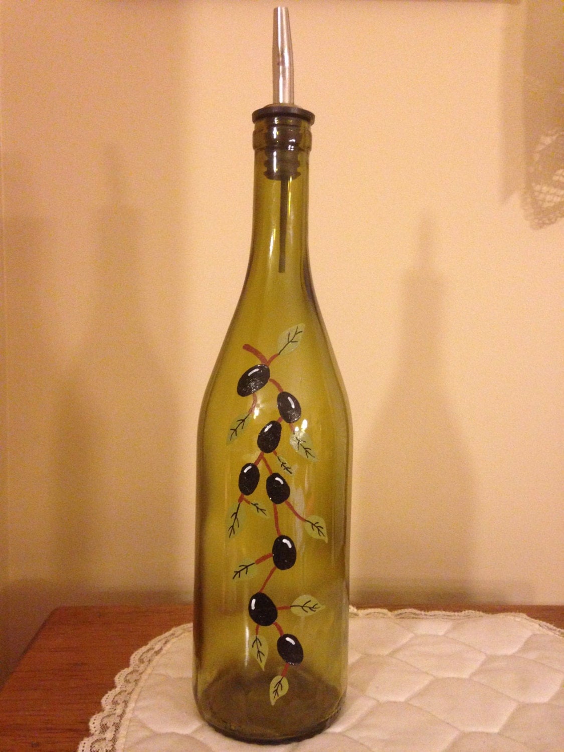 Hand Painted Olive Oil Dispenser Olive Oil Dispenser Olive