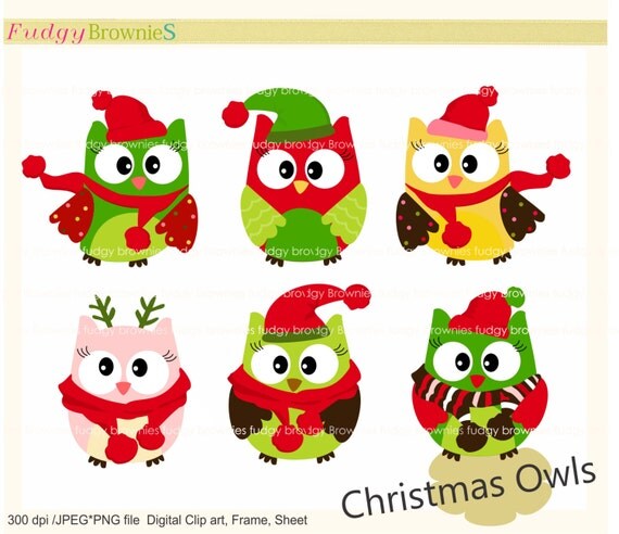 christmas owl clip art free download - photo #14