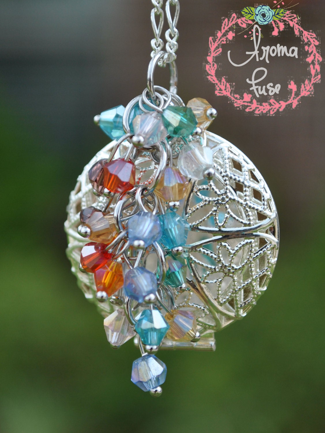 Aromatherapy Essential Oil Diffuser Necklace Falling Beads