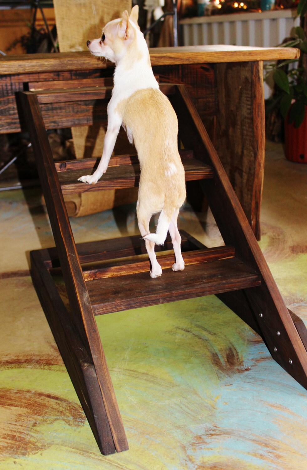 1722 Custom Built to Order Wood Dog Stairs Couch by DriftingIdeas