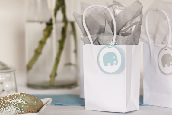 Elephant Baby Shower Tags - Set of 12 Il_570xn