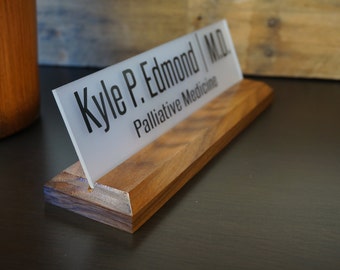 Desk Accessories: Name Plate Personalized Wooden Sign Makes a Great ...