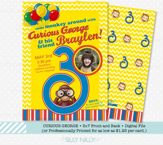 Curious George 2Nd Birthday Invitations 4