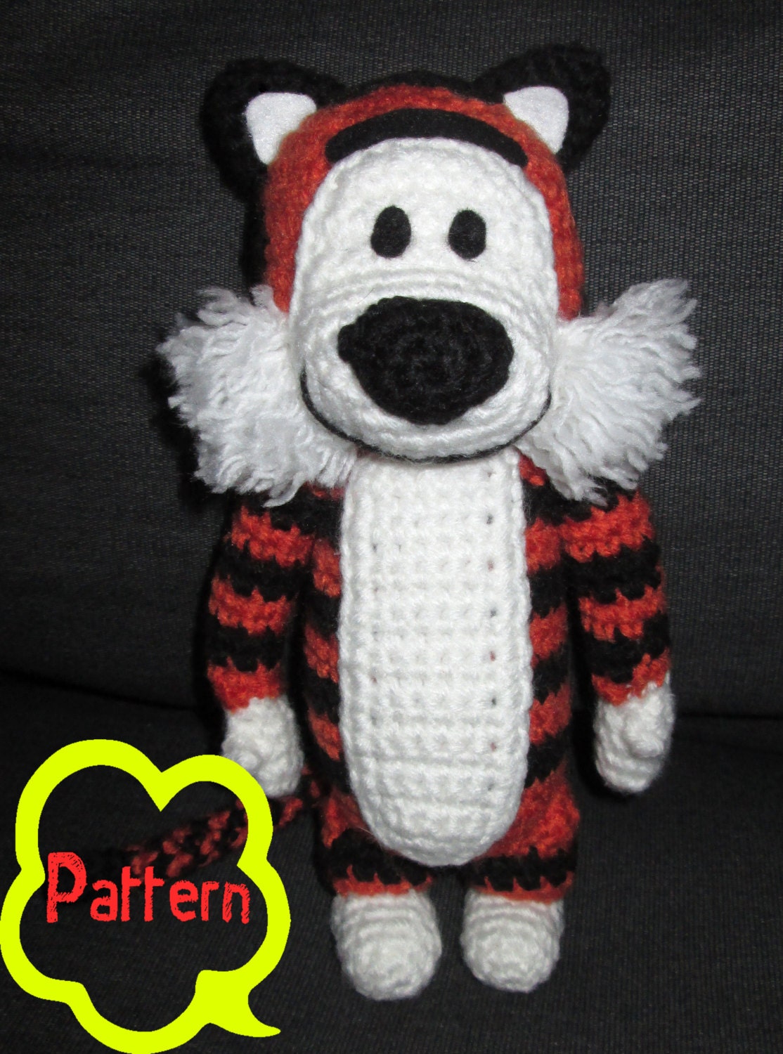 PATTERN Crochet Calvin & Hobbes Hobbes Amigurumi