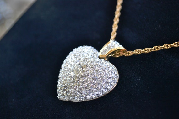 Swarovski Puffed Heart Pendant gold-plated Valentine