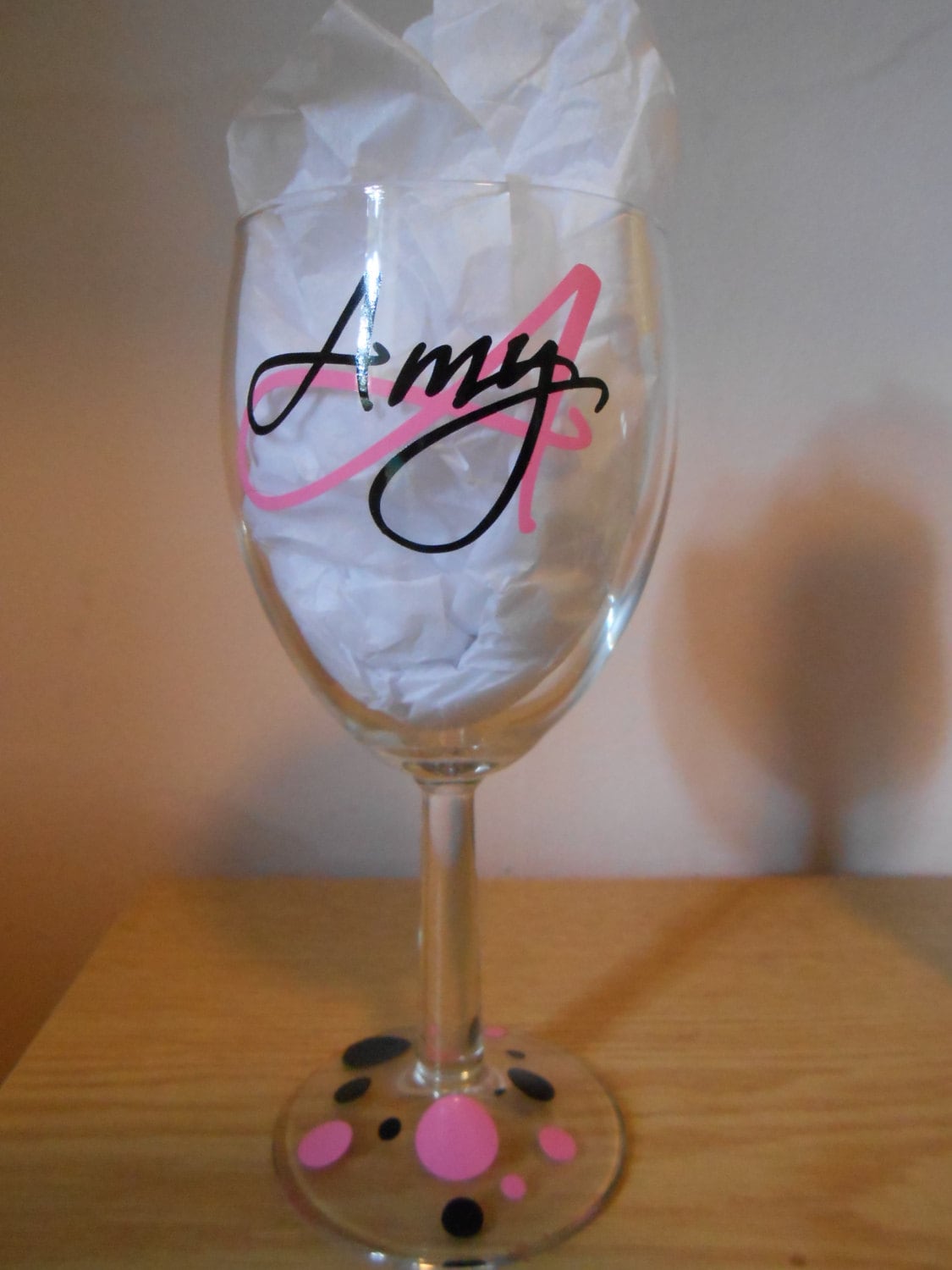 Custom Monogram Vinyl Wine Glass Decals Bridal Party