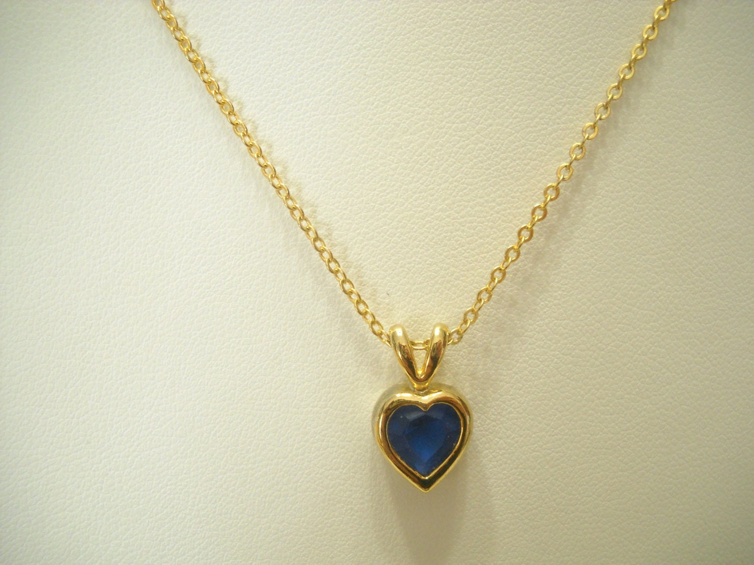 sapphire heart necklace