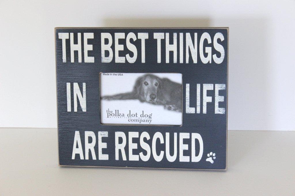 rescue dog frame best things in life are rescued dog frame