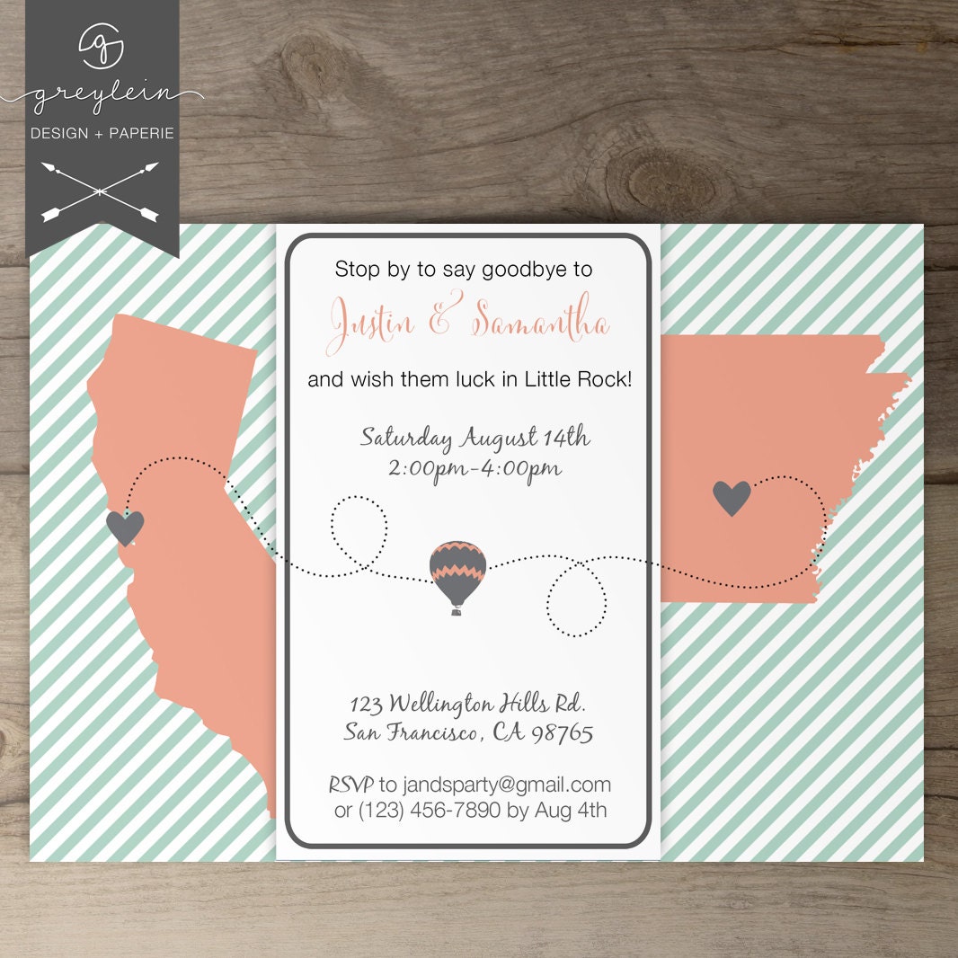 Moving / Going Away Party Invitations / Invites