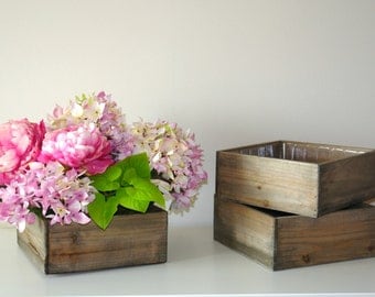 wood box wooden boxes vase succulent planter wedding centerpiece woodwork rustic wedding table decor