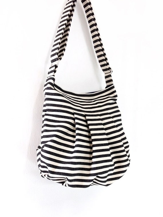Striped Denim bag Cotton bag Canvas Bag Diaper bag Shoulder
