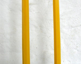 Pair Beeswax Hexagonal Taper Candles Hand Crafted By The Beekeeper
