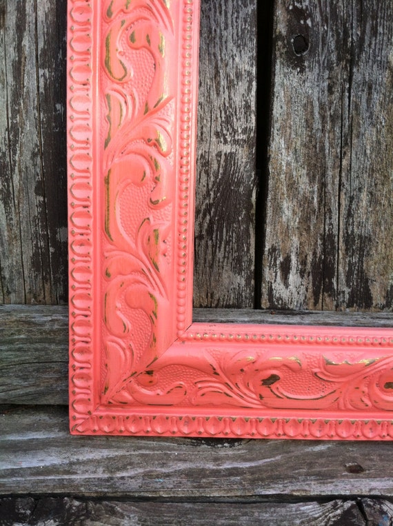 Coral Frame Ornate Picture Frame 8x10 Shabby Chic by ThePaintedLdy