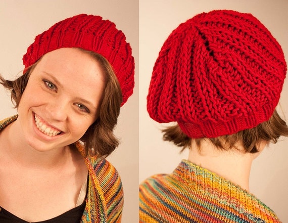 KNITTING PATTERN Quick and Easy Slouchy Beanie by ShopCheni