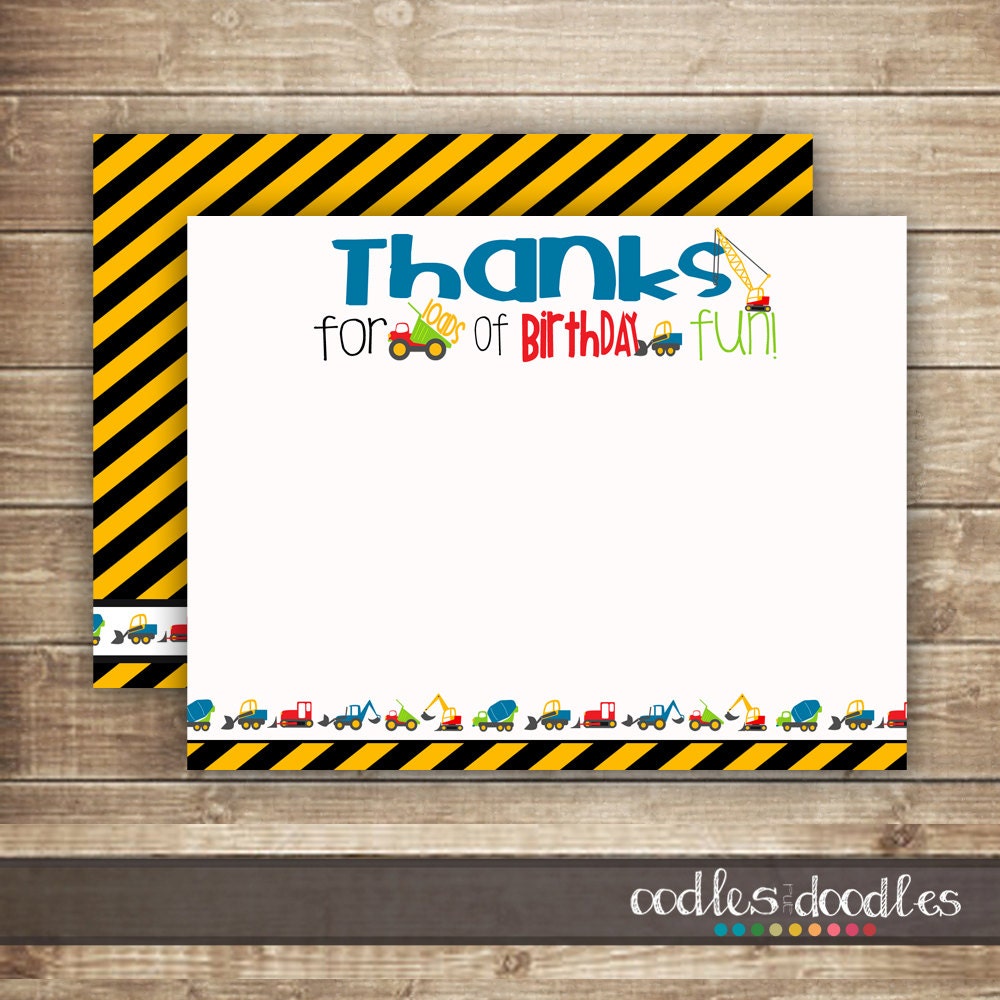 Construction Thank You Notes / Construction Note Cards / by OandD