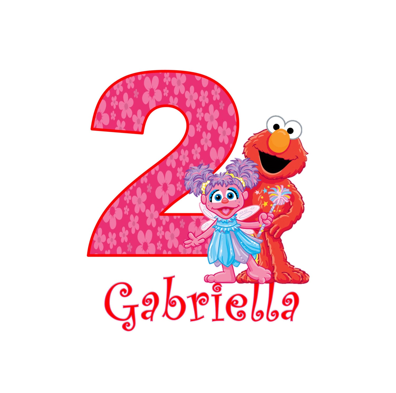 Elmo and Abby Cadabby Girls Birthday Shirt Girl by funfashionsetc