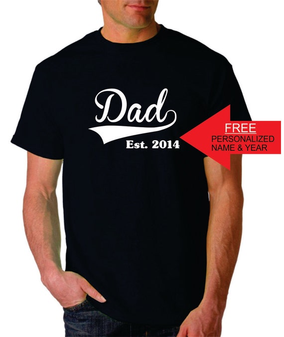 Dad Est t shirt Personalized shirts tshirts Fathers by CorndogTees