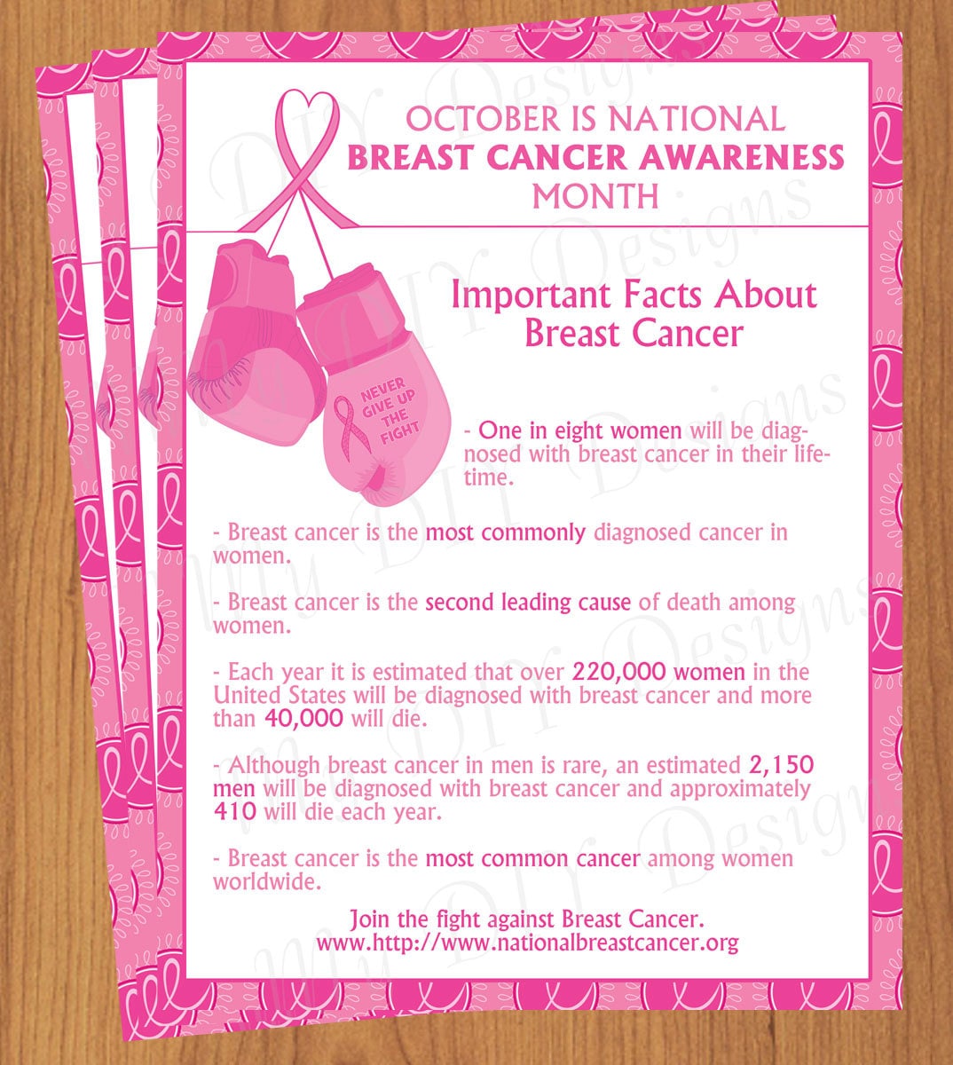 Breast Cancer Awareness Flyer Editable Template Microsoft
