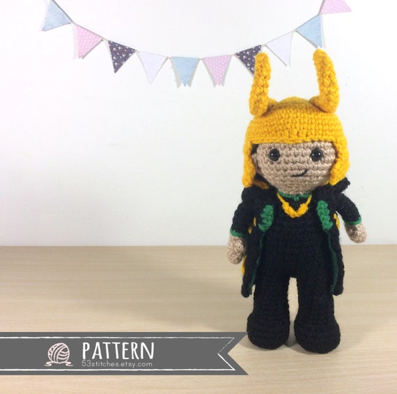 Loki Laufeyson Amigurumi Crochet Doll Pattern