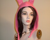 Louise Pink Bunny Ears Hat Bob&#39;s Burgers Cosplay Costume Thin Ears