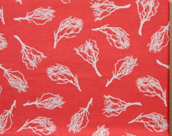 SALE Joel Dewberry fabric Manzanita branches JD04 Salmon coral white 100% Cotton Free Spirit Sewing quilting cotton fabric by the yard