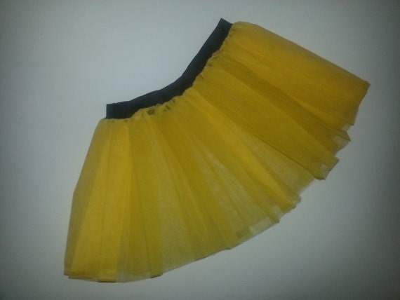 Yellow Tutu Skirt For Dance Party Ruffled Tulle By Mastermind92 6871