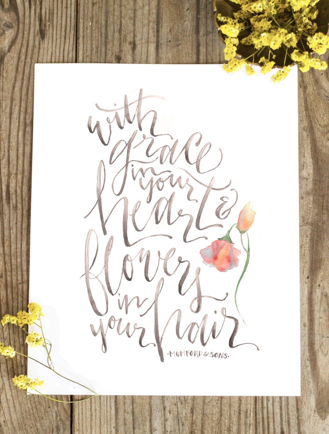 Grace in Your Heart and Flowers in Your Hair // by WinsomeEasel