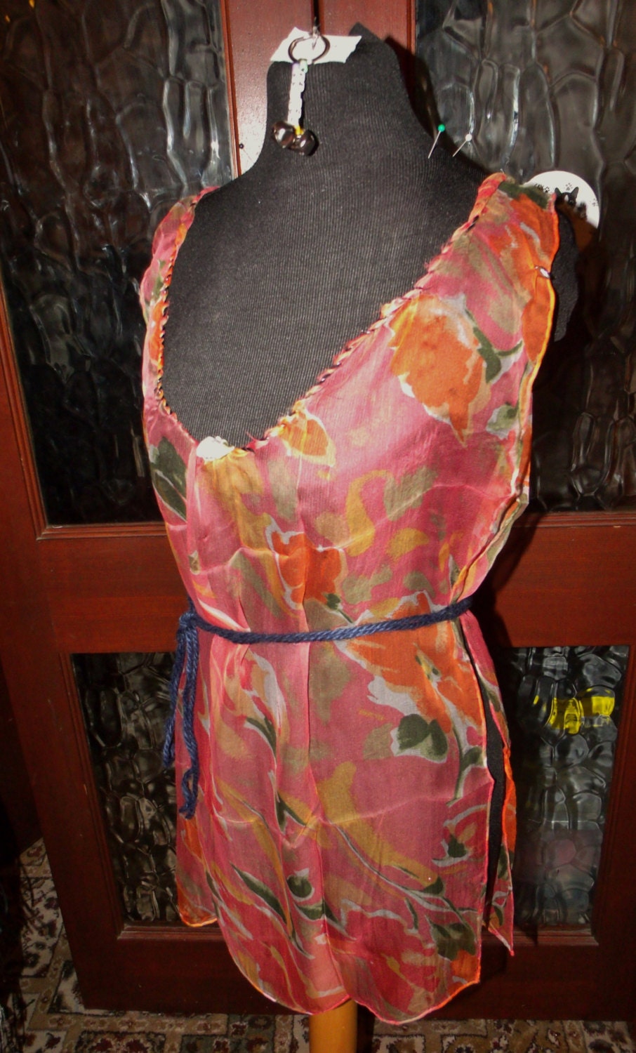 Kajira+Clothing New CASSIE Gorean Kajira Burned Orange/Green by WhataPleasure