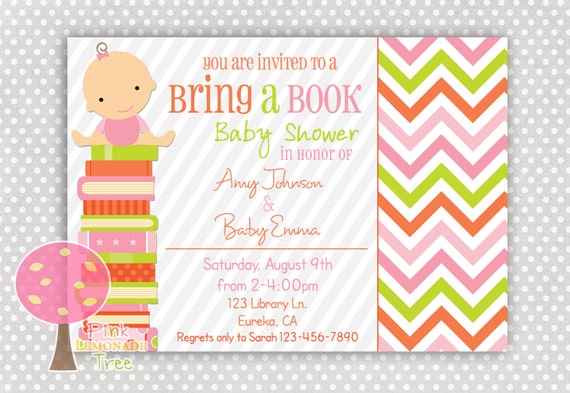 Bring a Book Baby Shower Invitation for Baby by ...