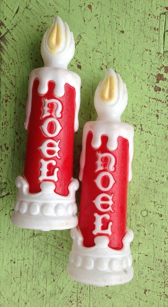 Christmas Blow Molds >> Vintage Candles Blow Mold Light Noel by VintageChristmasJunk Christmas Blow Molds >> Vintage Candles Blow Mold Light Noel by VintageChristmasJunk