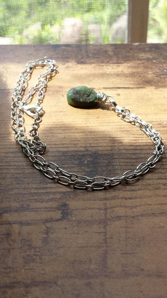 Raw Stone Jewelry Raw Emerald Necklace Made by MysticRubyGardens