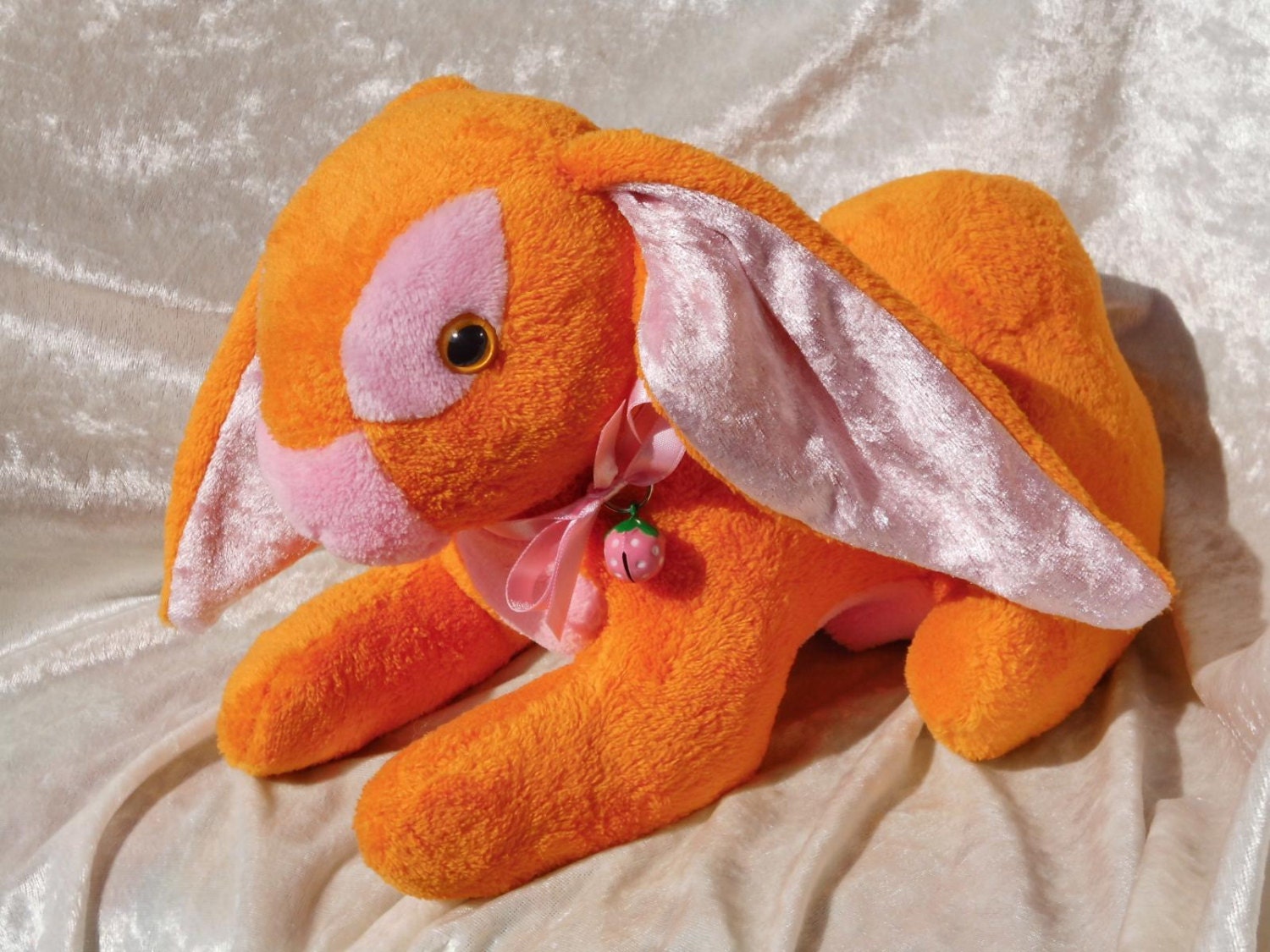 orange bunny stuffed animal