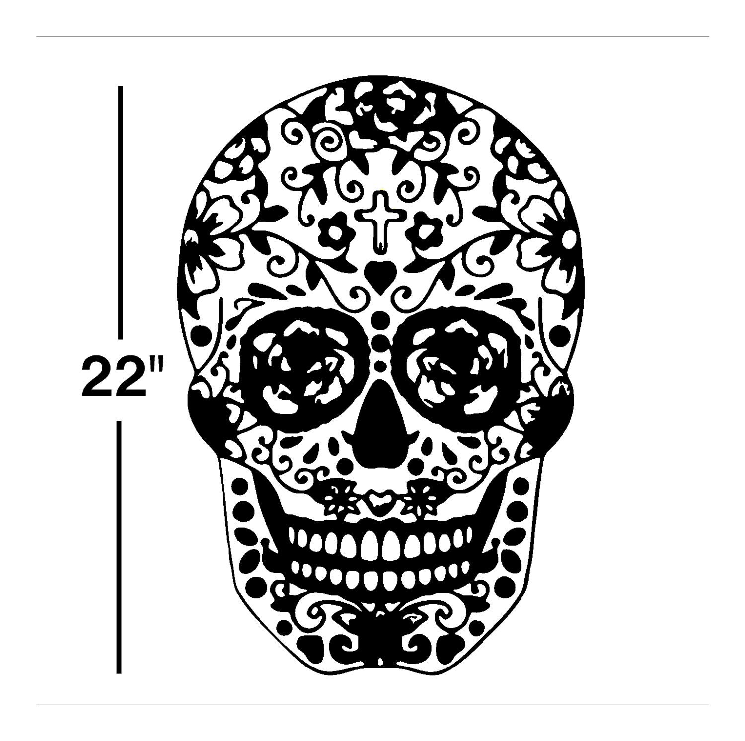 Sugar Skull Vinyl Decal Sticker Wall By Davincidecals 2247