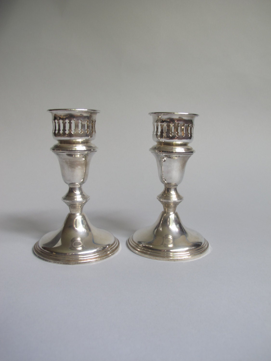 Empire Sterling Silver Weighted Candlesticks 379