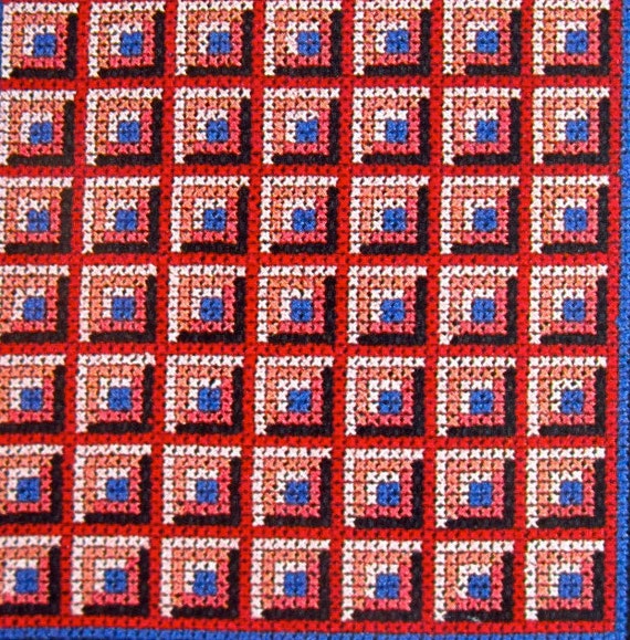 PATTERN: Log Cabin Amish Quilt Counted Cross Stitch Chart by