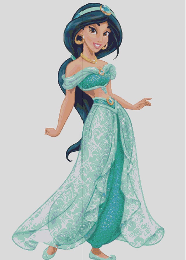 Counted Cross Stitch Pattern Disney Princess Jasmine in