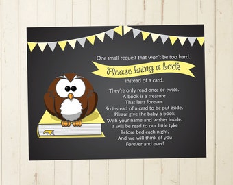 baby shower book insert bring a book card printable bring a