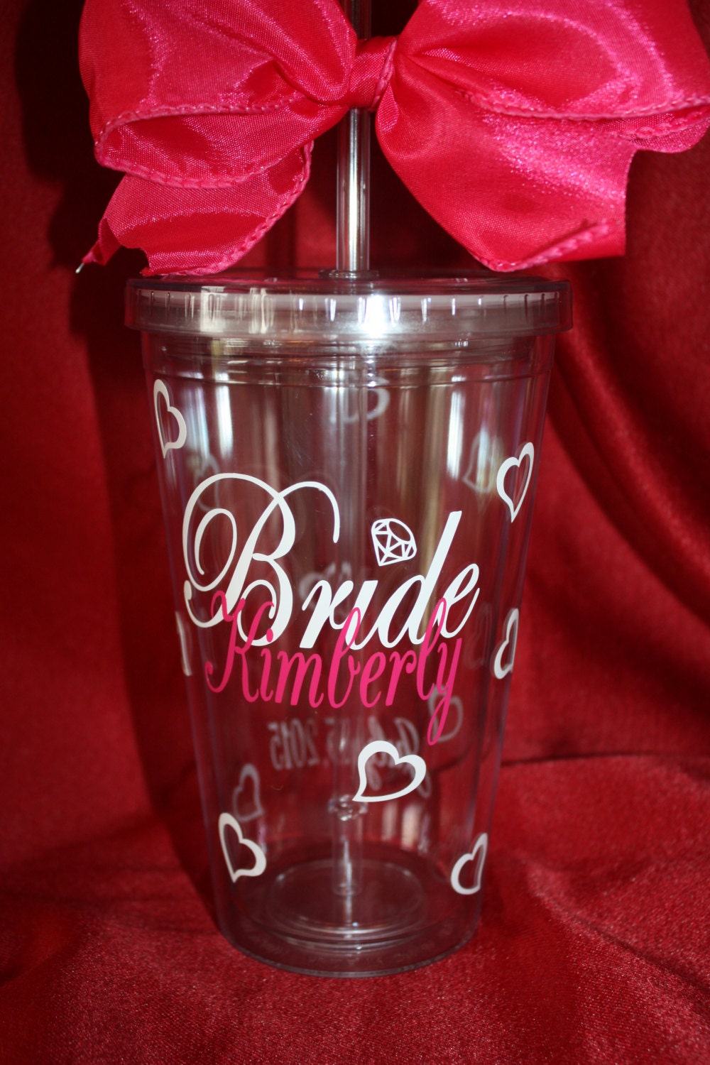 Personalized Bride tumbler. Cup for the Bride. wedding party