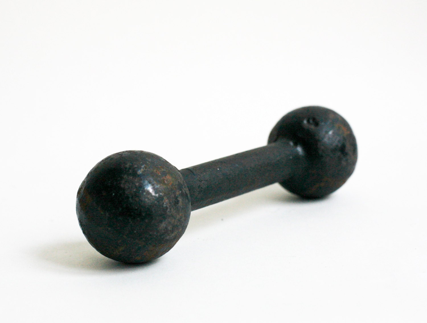 antique dumbbell cast iron hand weights vintage decor man cave