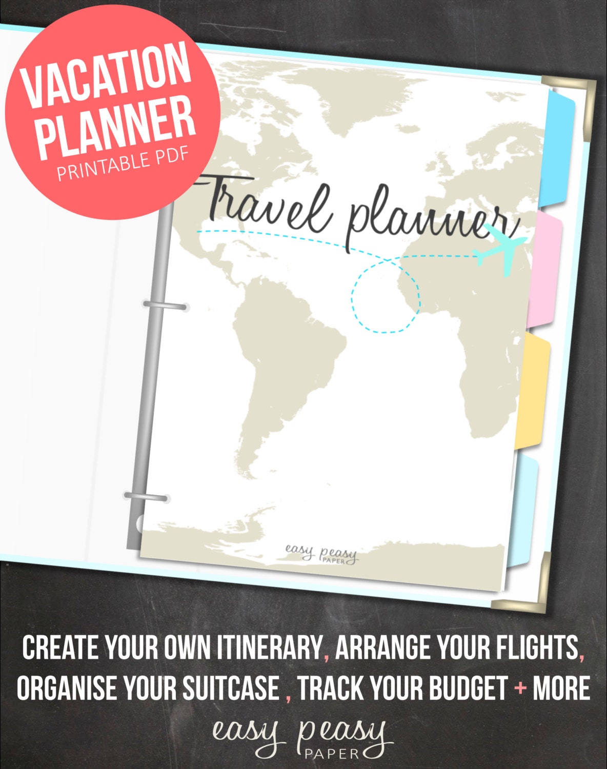 Vacation Planner PRINTABLE Holiday Planner by IndigoPrintables