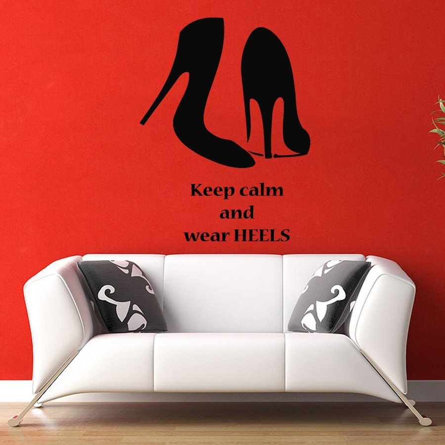 Citation Girl femme chaussures talons mode Wall Decal par Citation Girl femme chaussures talons mode Wall Decal par