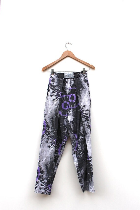 Tie Dye MC Hammer Pants 80s Tie Dye Acid Wash Surfer Skate