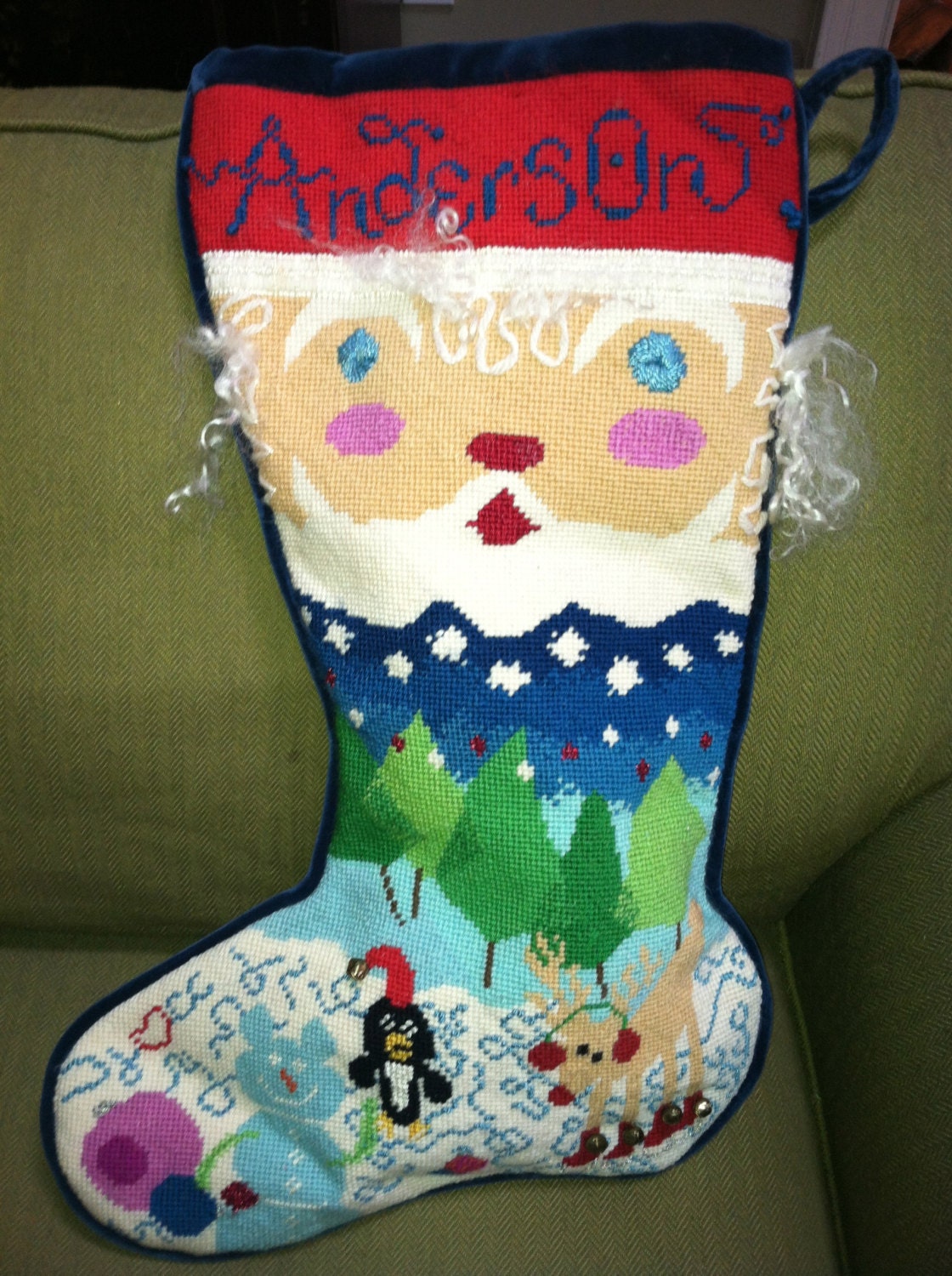 custom designed needlepoint stocking stocking with name