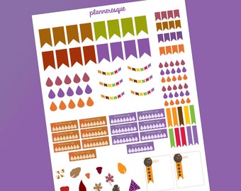 Printable Fall Stickers for Erin Condren Planner