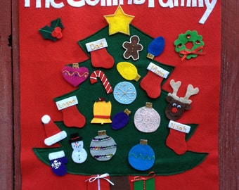 Handmade Christmas Tree Holiday Countdown Advent Calendar