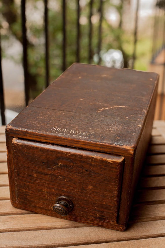 Vintage 40s Wooden Office Drawer / Organizer / by OldSchoolAustin